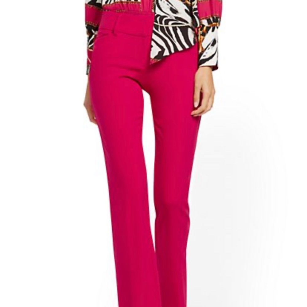 Pink Work Pant - Mid Rise - Double Stretch